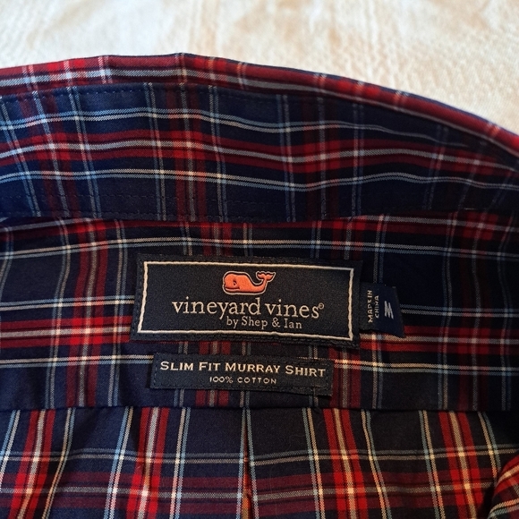 Vineyard Vines men's size Medium slim fit Murray shirt, plaid button down - Picture 6 of 7